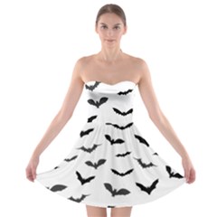 Bats Pattern Strapless Bra Top Dress by Sobalvarro