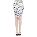 Bats Pattern Midi Wrap Pencil Skirt View1