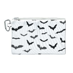 Bats Pattern Canvas Cosmetic Bag (large) by Sobalvarro