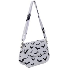 Bats Pattern Saddle Handbag