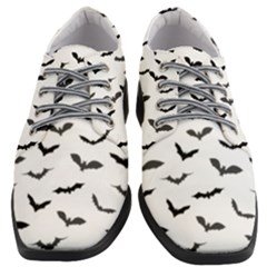 Bats Pattern Women Heeled Oxford Shoes