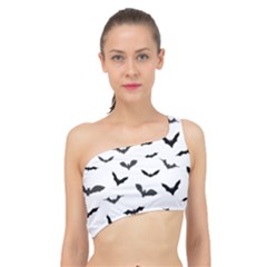 Bats Pattern Spliced Up Bikini Top 