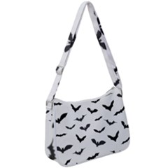 Bats Pattern Zip Up Shoulder Bag