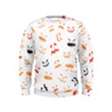 Pumpkin Faces Pattern Kids  Sweatshirt View1