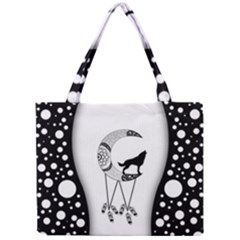 Wonderful Moon With Black Wolf Mini Tote Bag by FantasyWorld7