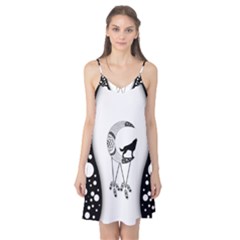 Wonderful Moon With Black Wolf Camis Nightgown by FantasyWorld7