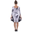 Wonderful Moon With Black Wolf Quarter Sleeve Skater Dress View2