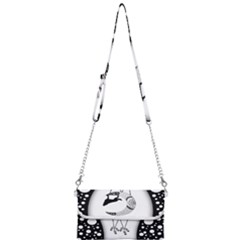 Wonderful Moon With Black Wolf Mini Crossbody Handbag by FantasyWorld7