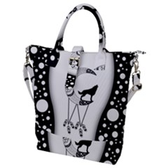 Wonderful Moon With Black Wolf Buckle Top Tote Bag by FantasyWorld7