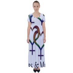 Mrs  And Mrs  High Waist Short Sleeve Maxi Dress by LiveLoudGraphics