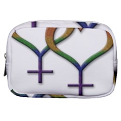 Mrs  And Mrs  Make Up Pouch (small) by LiveLoudGraphics