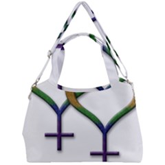 Mrs  And Mrs  Double Compartment Shoulder Bag by LiveLoudGraphics