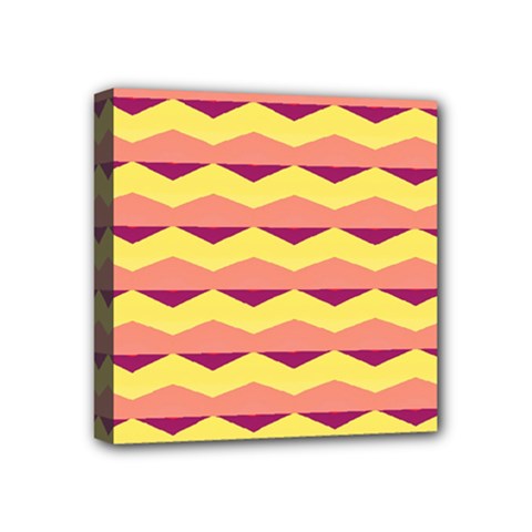 Background Colorful Chevron Mini Canvas 4  X 4  (stretched)