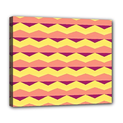 Background Colorful Chevron Deluxe Canvas 24  X 20  (stretched)