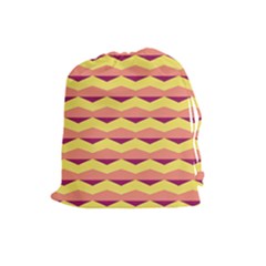 Background Colorful Chevron Drawstring Pouch (large)