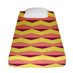 Background Colorful Chevron Fitted Sheet (single Size)