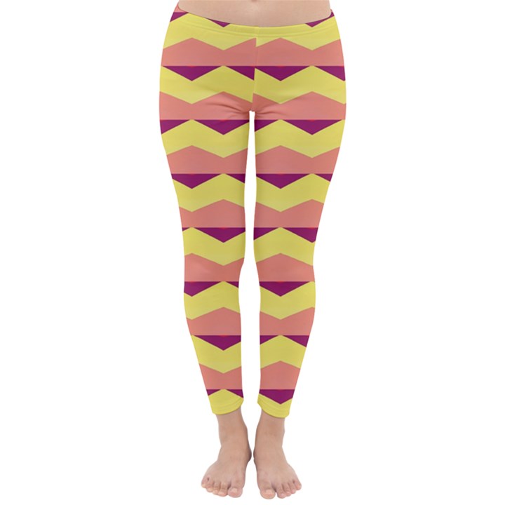 Background Colorful Chevron Classic Winter Leggings