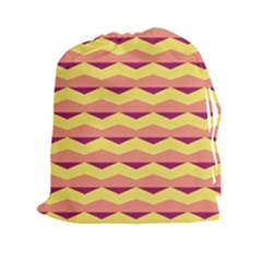 Background Colorful Chevron Drawstring Pouch (2xl) by HermanTelo