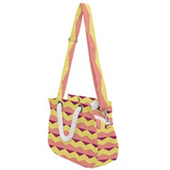 Background Colorful Chevron Rope Handles Shoulder Strap Bag