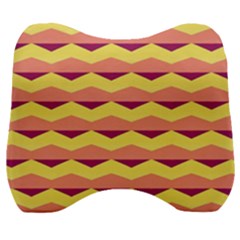 Background Colorful Chevron Velour Head Support Cushion by HermanTelo