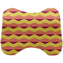 Background Colorful Chevron Head Support Cushion