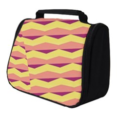 Background Colorful Chevron Full Print Travel Pouch (small)