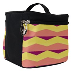 Background Colorful Chevron Make Up Travel Bag (small)