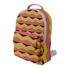 Background Colorful Chevron Flap Pocket Backpack (large) by HermanTelo