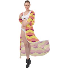 Background Colorful Chevron Maxi Chiffon Beach Wrap