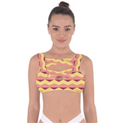 Background Colorful Chevron Bandaged Up Bikini Top