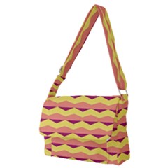 Background Colorful Chevron Full Print Messenger Bag (m)