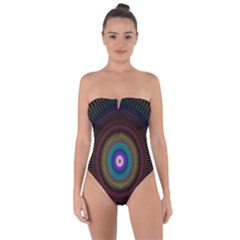 Artskop Kaleidoscope Pattern Tie Back One Piece Swimsuit by Sapixe