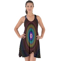 Artskop Kaleidoscope Pattern Show Some Back Chiffon Dress by Sapixe