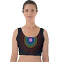 Artskop Kaleidoscope Pattern Velvet Crop Top View1