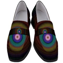 Artskop Kaleidoscope Pattern Women s Chunky Heel Loafers by Sapixe