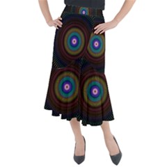 Artskop Kaleidoscope Pattern Midi Mermaid Skirt