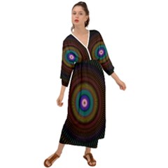 Artskop Kaleidoscope Pattern Grecian Style  Maxi Dress