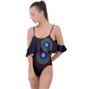 Artskop Kaleidoscope Pattern Drape Piece Swimsuit View1