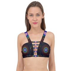 Artskop Kaleidoscope Pattern Cage Up Bikini Top