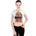 African Fabrics Fabrics Of Africa Front Fabrics Of Africa Back Crew Neck Crop Top View1