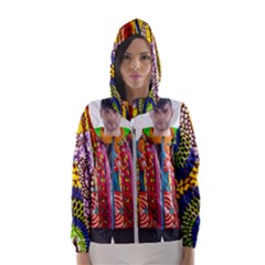 African Fabrics Fabrics Of Africa Front Fabrics Of Africa Back Women s Hooded Windbreaker by dlmcguirt