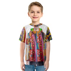 African Fabrics Fabrics Of Africa Front Fabrics Of Africa Back Kids  Sport Mesh Tee