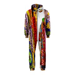 African Fabrics Fabrics Of Africa Front Fabrics Of Africa Back Hooded Jumpsuit (kids) by dlmcguirt