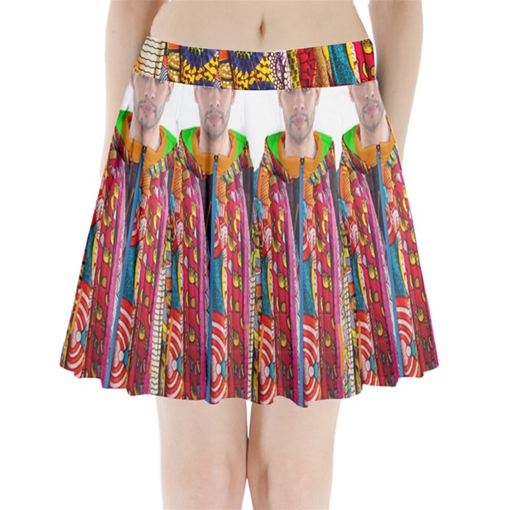 African Fabrics Fabrics Of Africa Front Fabrics Of Africa Back Pleated Mini Skirt