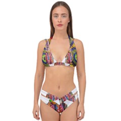 African Fabrics Fabrics Of Africa Front Fabrics Of Africa Back Double Strap Halter Bikini Set by dlmcguirt