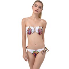 African Fabrics Fabrics Of Africa Front Fabrics Of Africa Back Twist Bandeau Bikini Set by dlmcguirt