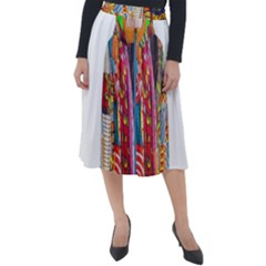 African Fabrics Fabrics Of Africa Front Fabrics Of Africa Back Classic Velour Midi Skirt  by dlmcguirt