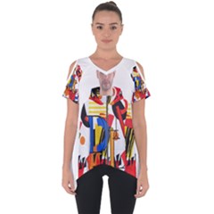 Dlm Front Dlm Back Cut Out Side Drop Tee by dlmcguirt