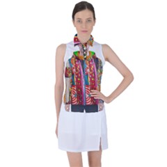 African Fabrics Fabrics Of Africa Front Fabrics Of Africa Back Women’s Sleeveless Polo