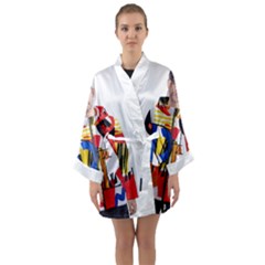 Dlm Front Dlm Back Long Sleeve Satin Kimono